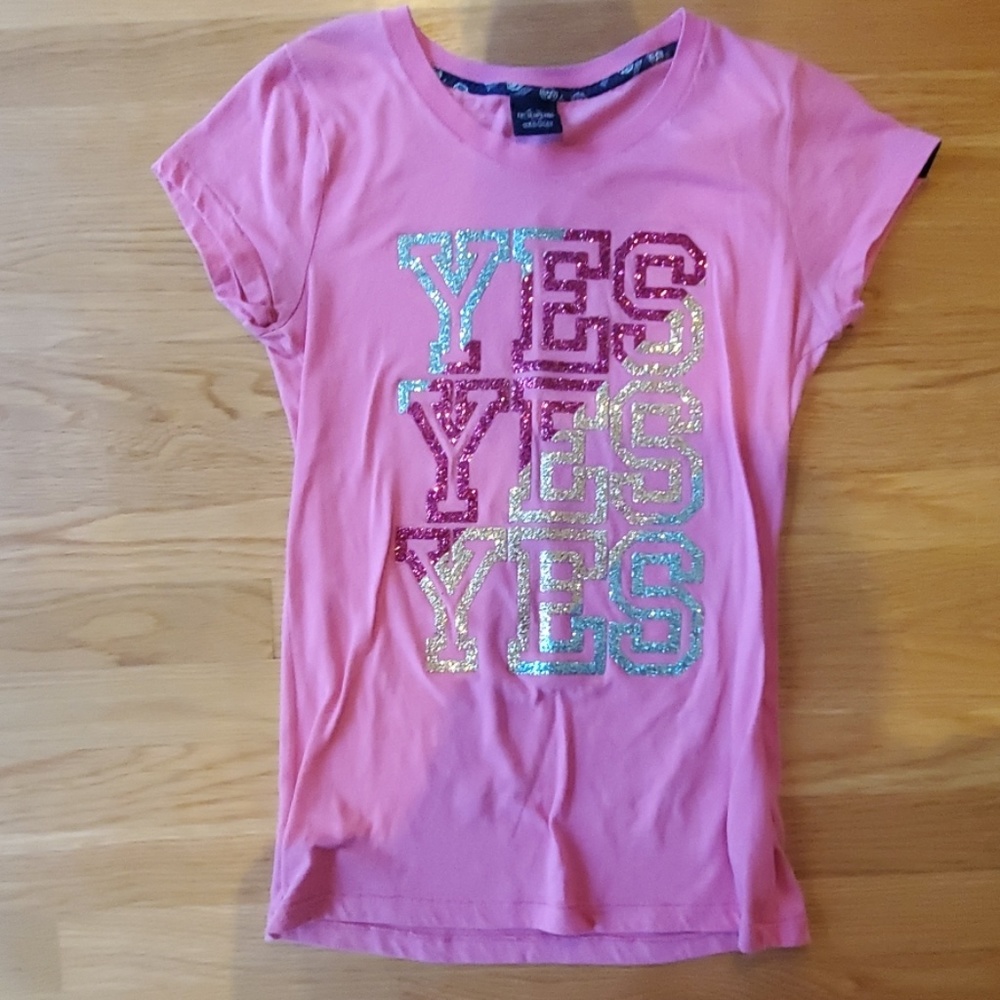 Pink YES YES YES sparkly top